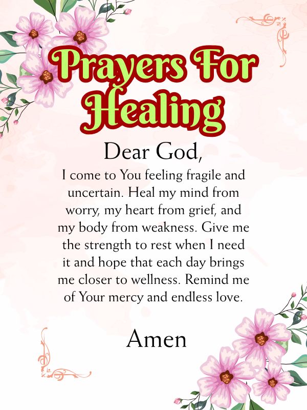 Prayers for Healing