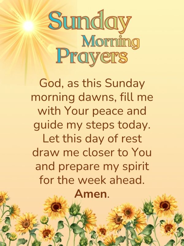 Sunday morning prayers