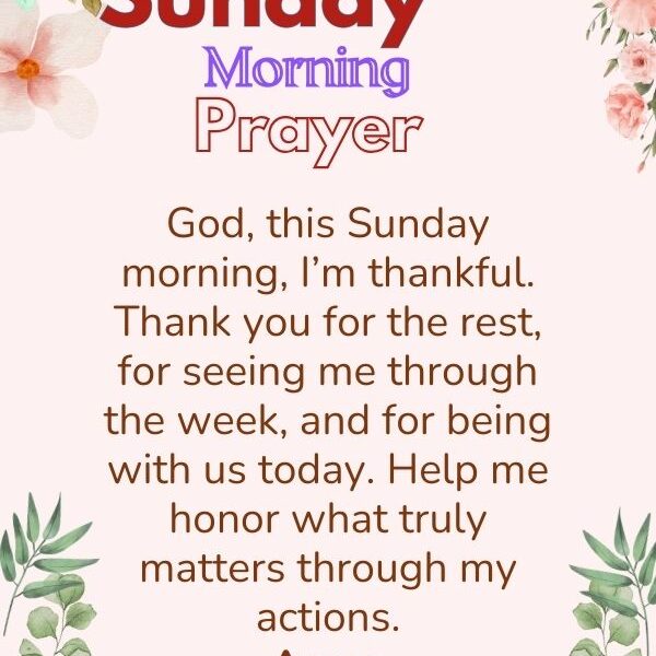 happy Sunday morning prayer