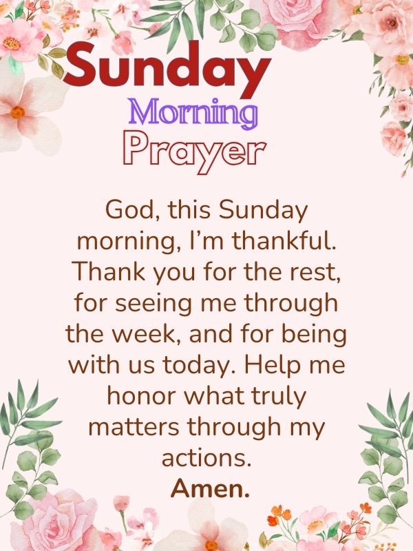 Read more about the article 120+ Sunday Morning Prayers to Start Your Day with Blessings