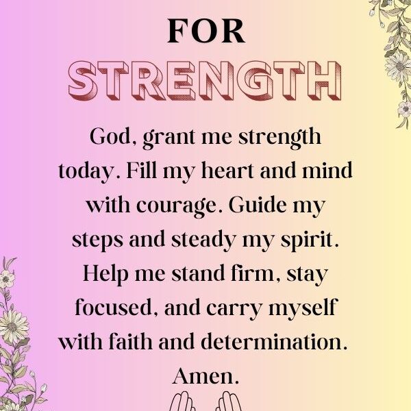 prayers for strength