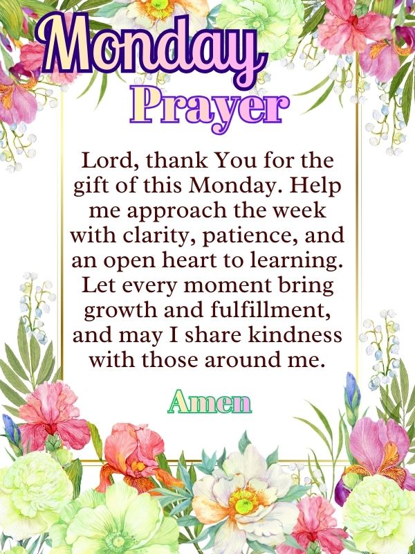 You are currently viewing 125+ Monday Prayer to Start Your Week with Blessings and Hope
