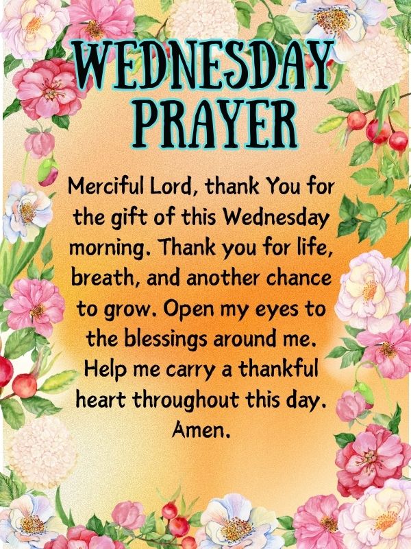You are currently viewing 120+ Wednesday Prayer for Midweek Peace, Strength & Blessings