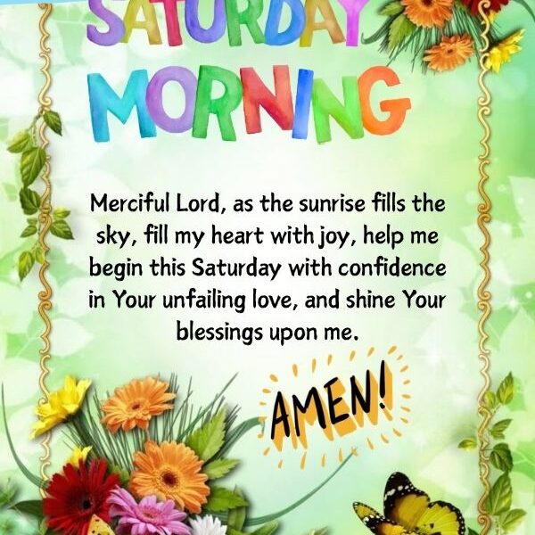 Good morning Saturday prayers