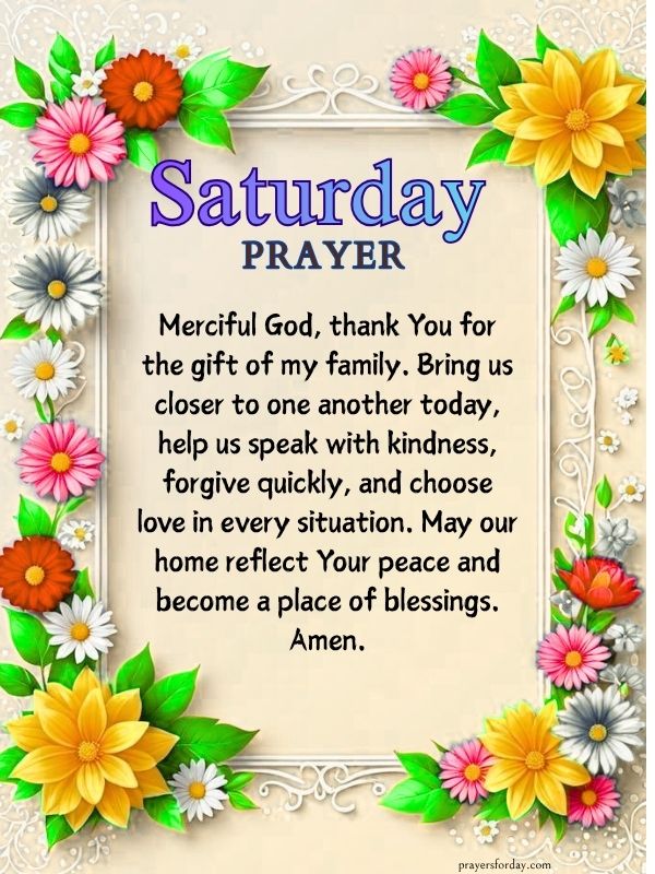 Prayer for Saturday