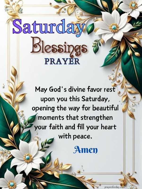 Saturday blessings prayers