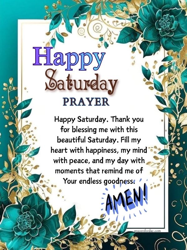 happy Saturday prayer