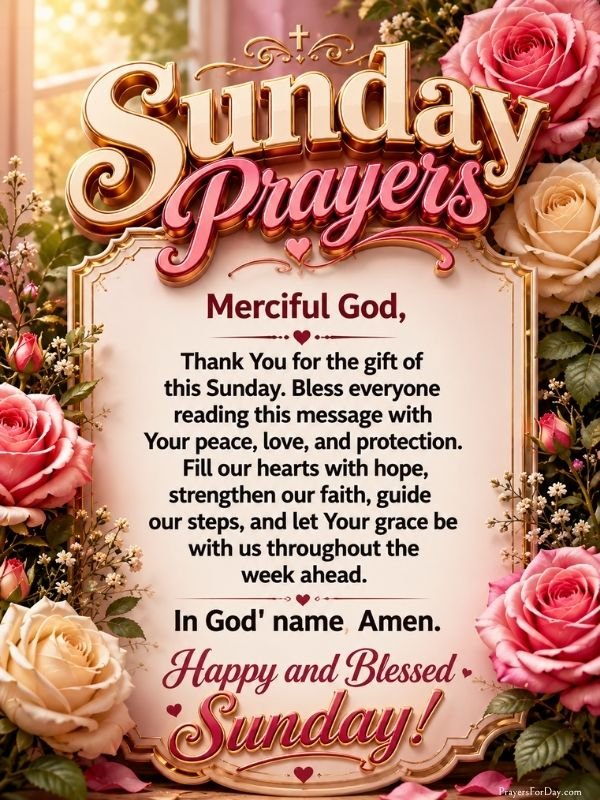Happy Sunday Prayers and blessings