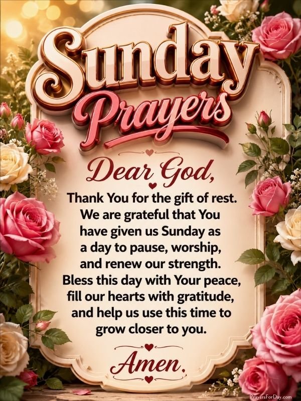 Sunday Prayer