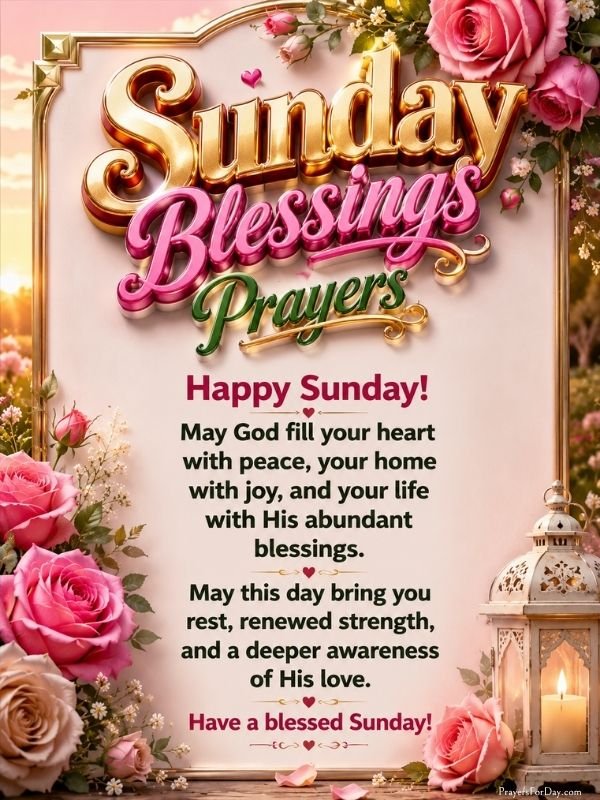 Sunday blessings prayers images